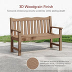 Stoog All-Weather Outdoor Bench, 2-Person Poly Lumber Garden Bench - Image 7