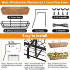 Riare 2 Pack 24 Inch Window Boxes Planters - Image 3