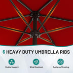 AreShark 7.5FT Patio Umbrella Table Market Umbrella - Image 3