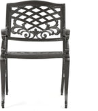 Christopher Knight Home Hallandale Outdoor Sarasota Cast Aluminum Rectangular - Image 7