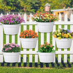 Layhit 6 Pcs Wall Hanging Planters Outdoor Pot Planter Wine Barrel Planter by ShungLan