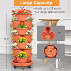 VECELO 7 Tier Vertical Garden Planter, Self Watering Stackable Planters - Image 5