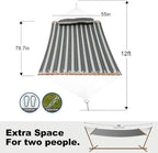 2 Person Hammocks for Outside, Double Quilted Fabric Outdoor Hammock - Image 7