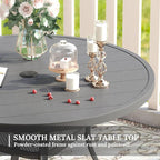 VICLLAX 41.2"x 28" Outdoor Round Patio Table - Image 6