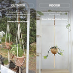 Macrame Plant Hanger Polyester Rope 42 Inch Outdoor Indoor Adjustable Hanging - Image 7
