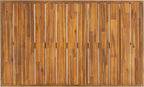 SAFAVIEH Outdoor Collection Duncan Natural Brown Slatted Top Solid Wood Coffee - Image 5