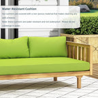 Merax Outdoor Acacia Wood Daybed, 3 Seater Day Bed Couch Sofa - Image 5