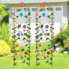 2 Pack Metal Garden Trellis Arched Fence Trellises - Image 6