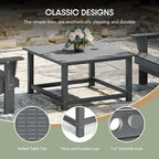 WestinTrends Malibu Low Outdoor HDPE Square Patio Coffee Table - Image 8