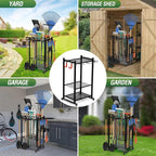 Garden Tool Organizer Rack Up to 50 Tools, Heavy-Duty Steel Yard Tool Organizer - Image 6