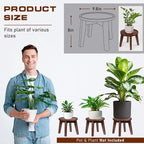 Demigo Indoor Plant Stand, Acacia Wooden Decorative Plant Shelf - Image 2