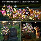 Solar Lights Outdoor Garden Decor: 8 Pack 136 Silk Butterflies - Image 7