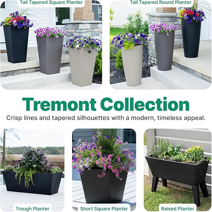 Step2 Tremont Tall Round Tapered Planter, Indoor/Outdoor Plants, Efficient - Image 8