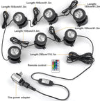 RGB Pond Lights with Timer, LED Underwater Submersible Colorful Landscape - Image 6