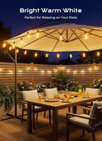Brightown 52FT Solar String Lights Outdoor Waterproof, Patio Lights - Image 2