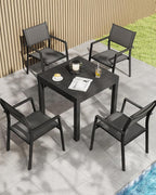 Patio Aluminum Extendable Dining Table, Rust-Free Expandable Outdoor Dining - Image 2