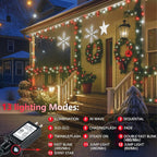 Upgraded Connectable 200 LED String Lights Indoor Outdoor, 66FT Red and White - Image 3