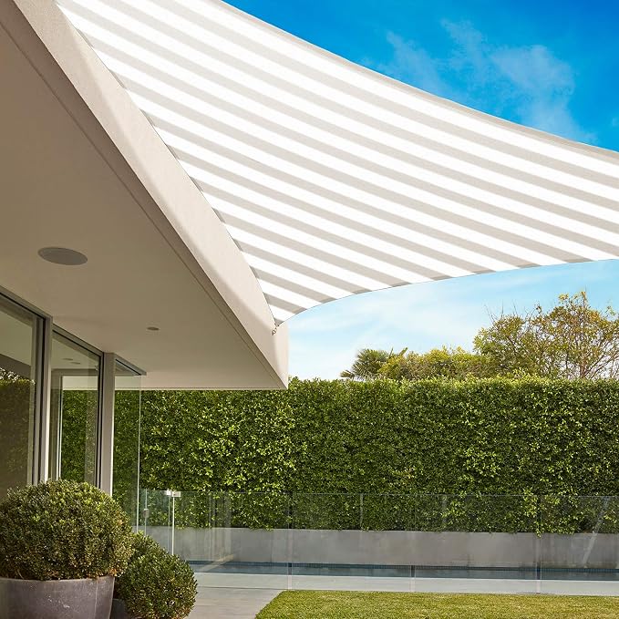 E&K Sunrise 27' x 27' x 27' Sun Shade Sail Triangle Canopy Shade Cover UV Block - Image 8