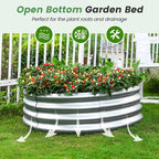 Land Guard 3×3×1ft Galvanized Raised Garden Bed Kit, Round Galvanized Planter - Image 5