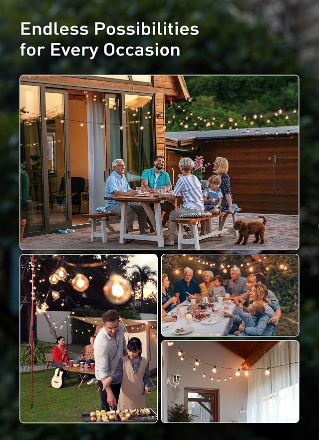 Outdoor String Light 55Feet G40 Globe Patio Lights - Image 8