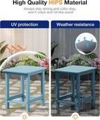 YEFU Outdoor Side Table for Patio: 16" HIPS Weather - Image 5