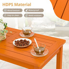 LUE BONA Outdoor Coffee Table Rectangle, HDPS Patio Coffee Tables - Image 5