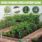 60PCS Garden Hoops for Raised Beds, 8FT Rust-Free Fiberglass Greenhouse Hoops - Image 5