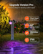 Lumary Smart Pathway Lights Pro 700LM, RGBAICW Color Changing Landscape Lights - Image 6