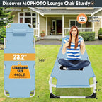 MOPHOTO Beach Lounge Chair, 5-Position Adjustable Tanning Chair - Image 3