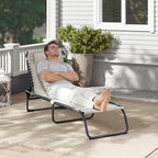 Outsunny Folding Chaise Lounge Chair, Patio Sun Tanning Chair, Outdoor Chaise - Image 9