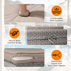 10-Seat Outdoor Wicker Patio Furniture Set - Image 6