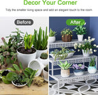 Garden 4 you 3 Tiers Metal Plant Stand, Rectangular Ladder Flower Pots Outdoor - Image 3