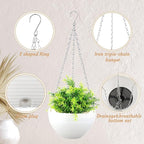 Zopeal 16 Pack Self Watering Hanging Planters 8 Inch Garden Flower Plant Pot - Image 3