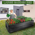 EDOSTORY Metal Raised Bed Garden Bed Kit, Large Metal Raised Garden Beds - Image 5