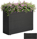 IDZO All Weather Wicker Planter Raised Garden Bed, 24 in Tall Round Rattan by Idzo