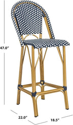 Safavieh PAT4008A Collection Ford Navy and White Indoor/Outdoor Stacking French - Image 12
