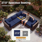 NICESOUL 7 Pcs Patio Conversation Set - Image 6