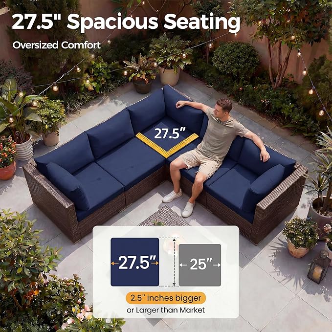 NICESOUL 7 Pcs Patio Conversation Set - Image 6