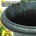 Magshion 20" Urn Planters for Outdoor Plants, Large Decorative Front Porch - Image 8