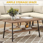 DWVO Outdoor Sectional Sofa 4 Piece 5-Seater Rattan Patio Furniture Set - Image 4