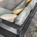 Modway Tahoe Modular Aluminum 2-Piece Outdoor Patio Furniture Gray, - Image 7