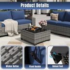 Aoxun 7 Pieces Patio Furniture Set - Image 6