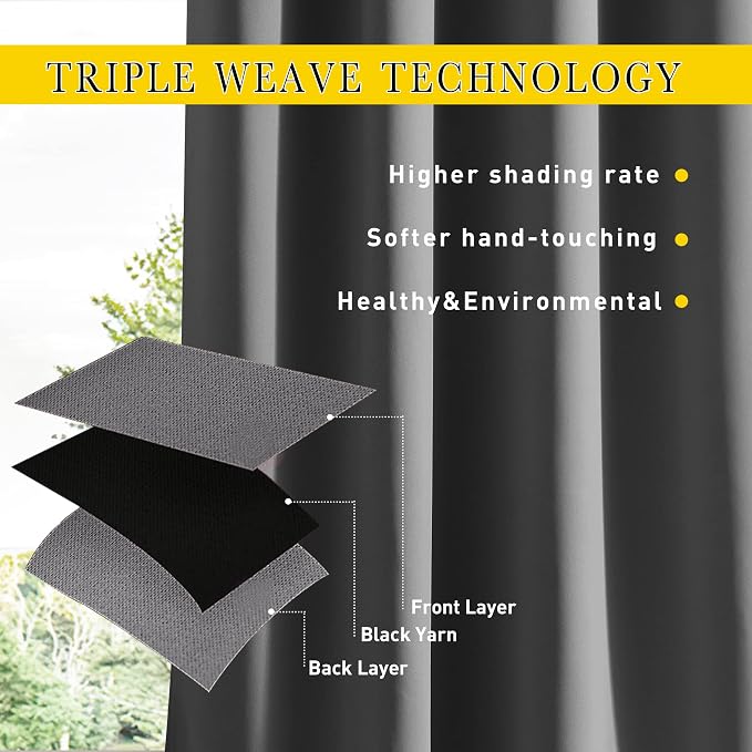 NICETOWN 2 Panels Outdoor Curtains - Image 5