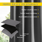 NICETOWN 2 Panels Outdoor Curtains Waterproof Pocket & Back Tab on Top & Bottom - Image 6