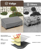 Vailge Heavy Duty Patio Sofa Cover, 100% Waterproof 3-Seater Outdoor Sofa Cover - Image 5