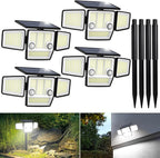 Solar Lights Outdoor, In-Ground or Wall Mount, 180° PIR Motion Sensor, 236 LED - Image 9