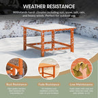 WestinTrends Malibu Low Outdoor HDPE Square Patio Coffee Table - Image 4