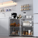 450 lbs Wire Storage Shelving 3-Tier Utility Shelving Unit Steel Organizer Wire - Image 7