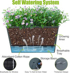 Window Box Planter 6 Pcs, 12.6 Inches Self Watering Rectangle Flower Plant Pots - Image 2