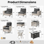 ovios 9-Piece Patio Furniture Set - Image 9